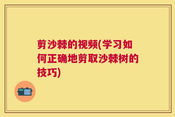 剪沙棘的视频(学习如何正确地剪取沙棘树的技巧)