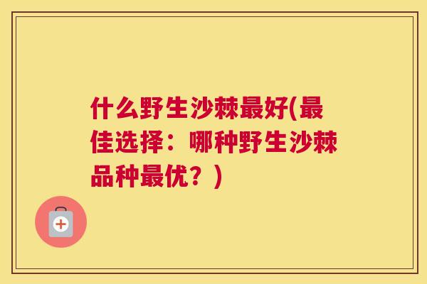 什么野生沙棘最好(最佳选择：哪种野生沙棘品种最优？)