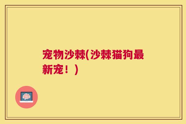 宠物沙棘(沙棘猫狗最新宠！)