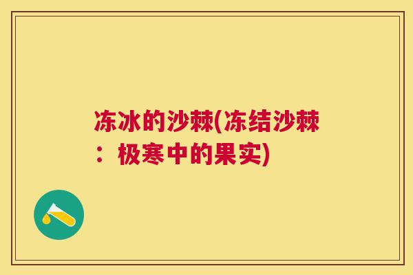 冻冰的沙棘(冻结沙棘:极寒中的果实)