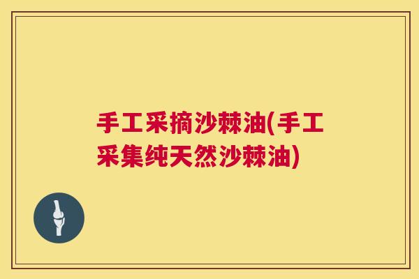 手工采摘沙棘油(手工采集纯天然沙棘油)