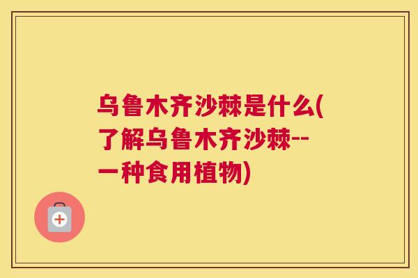 乌鲁木齐沙棘是什么(了解乌鲁木齐沙棘--一种食用植物)