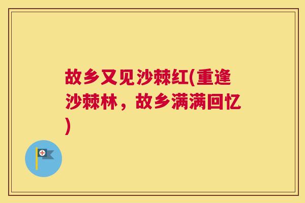 故乡又见沙棘红(重逢沙棘林,故乡满满回忆) 故乡又见沙棘红(重逢沙棘林,故乡满满回忆)