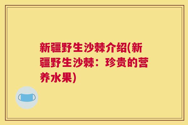 新疆野生沙棘介绍(新疆野生沙棘:珍贵的营养水果)