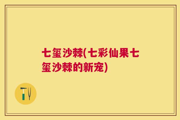 七玺沙棘(七彩仙果七玺沙棘的新宠)