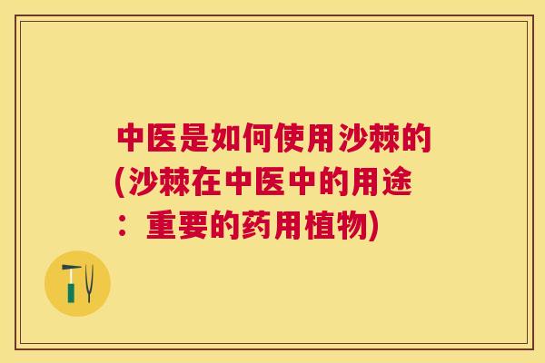 中医是如何使用沙棘的(沙棘在中医中的用途：重要的药用植物)