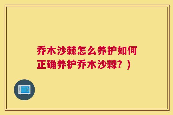 乔木沙棘怎么养护如何正确养护乔木沙棘？)
