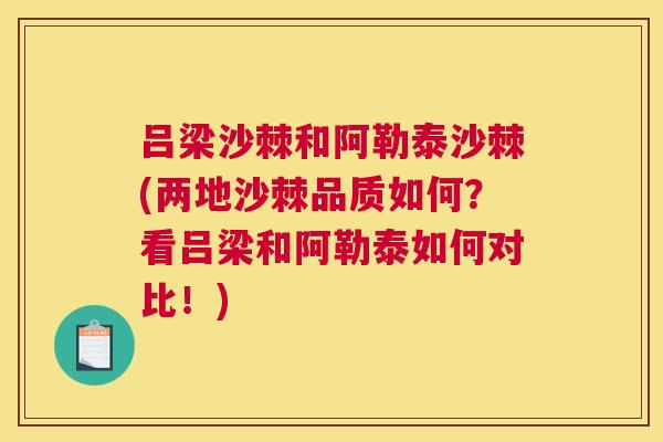 吕梁沙棘和阿勒泰沙棘(两地沙棘品质如何?看吕梁和阿勒泰如何对比!)