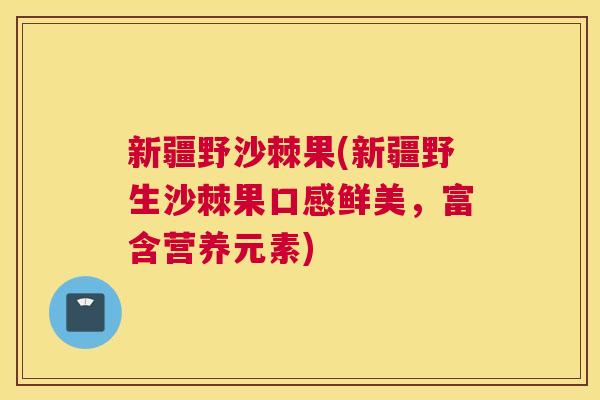新疆野沙棘果(新疆野生沙棘果口感鲜美，富含营养元素)