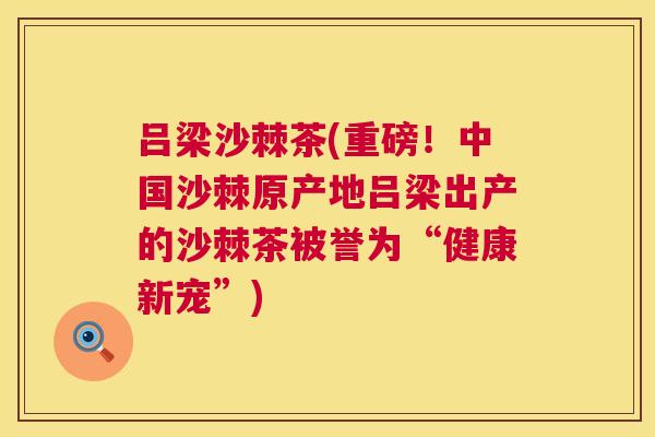 吕梁沙棘茶(重磅!中国沙棘原产地吕梁出产的沙棘茶被誉为“健康新宠”)