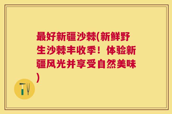 最好新疆沙棘(新鲜野生沙棘丰收季！体验新疆风光并享受自然美味)