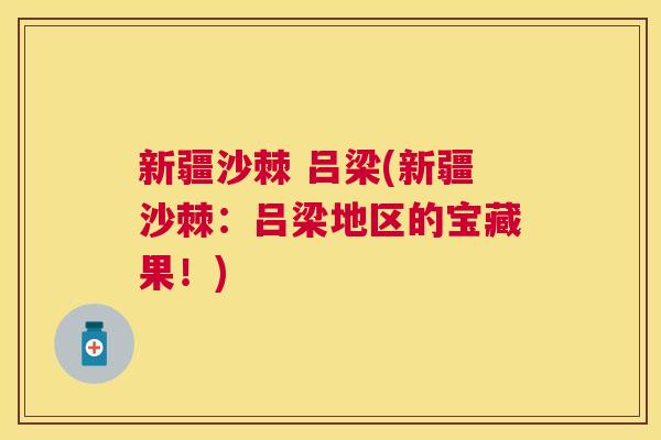 新疆沙棘 吕梁(新疆沙棘:吕梁地区的宝藏果!) 新疆沙棘 吕梁(新疆沙棘:吕梁地区的宝藏果!)