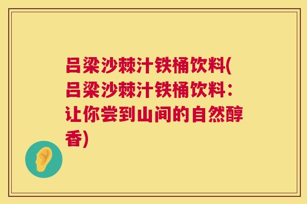 吕梁沙棘汁铁桶饮料(吕梁沙棘汁铁桶饮料:让你尝到山间的自然醇香)