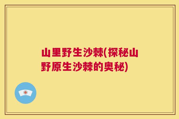 山里野生沙棘(探秘山野原生沙棘的奥秘)