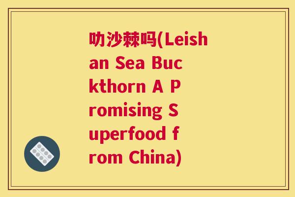 叻沙棘吗(Leishan Sea Buckthorn A Promising Superfood from China)