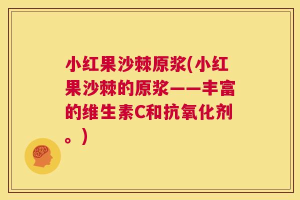 小红果沙棘原浆(小红果沙棘的原浆——丰富的维生素C和抗氧化剂。)