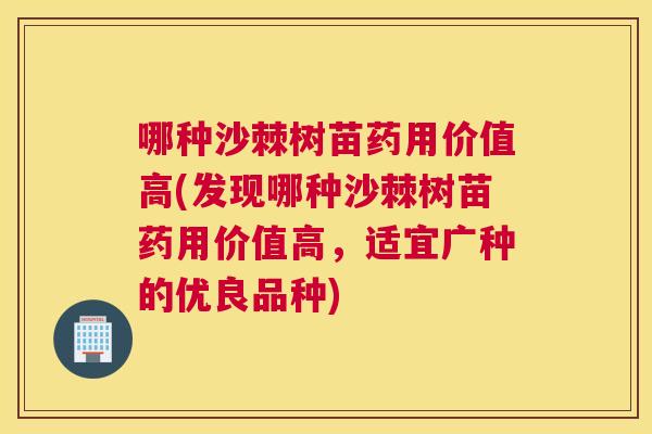 哪种沙棘树苗药用价值高(发现哪种沙棘树苗药用价值高，适宜广种的优良品种)