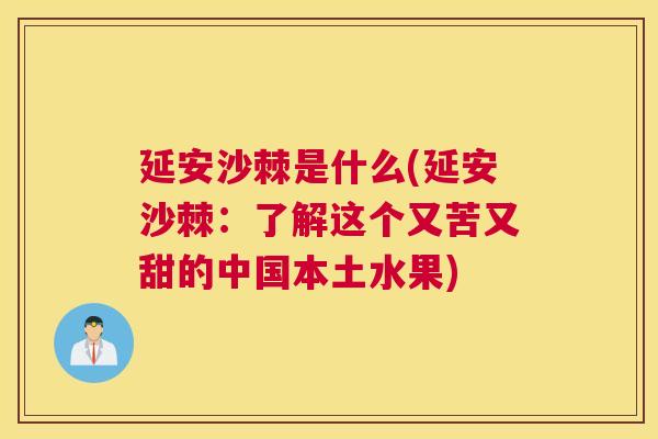 延安沙棘是什么(延安沙棘:了解这个又苦又甜的中国本土水果)