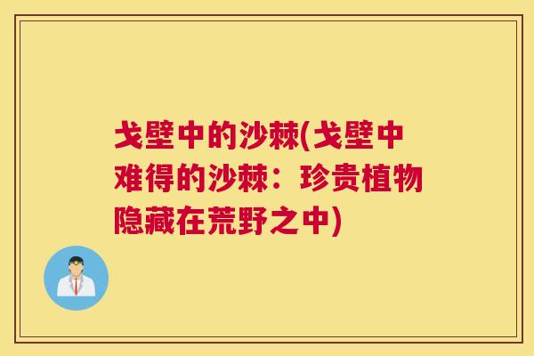 戈壁中的沙棘(戈壁中难得的沙棘：珍贵植物隐藏在荒野之中)