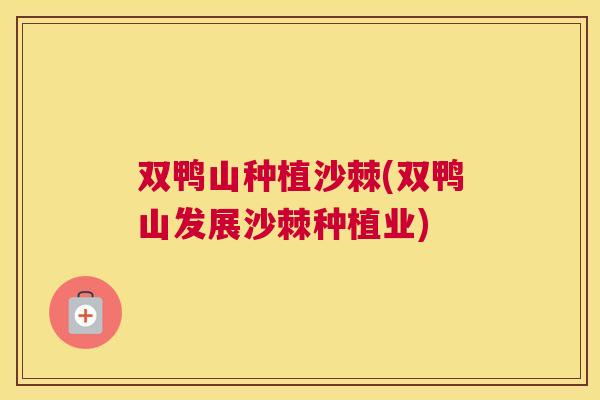 双鸭山种植沙棘(双鸭山发展沙棘种植业) 双鸭山种植沙棘(双鸭山发展沙棘种植业)