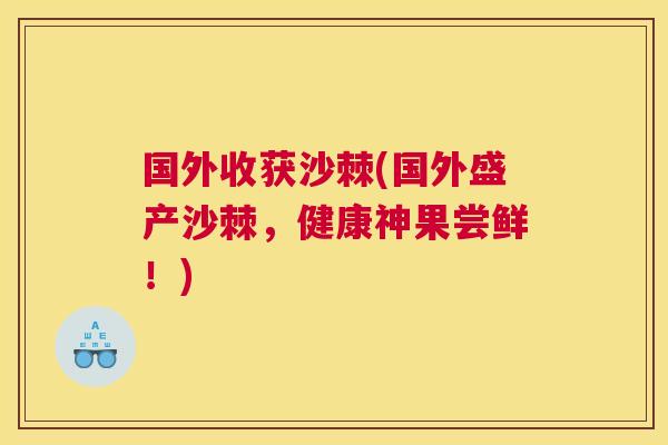 国外收获沙棘(国外盛产沙棘,健康神果尝鲜!)