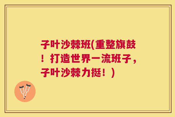 子叶沙棘班(重整旗鼓！打造世界一流班子，子叶沙棘力挺！)