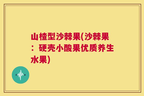 山楂型沙棘果(沙棘果：硬壳小酸果优质养生水果)