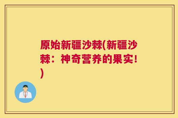 原始新疆沙棘(新疆沙棘:神奇营养的果实!) 原始新疆沙棘(新疆沙棘:神奇营养的果实!)