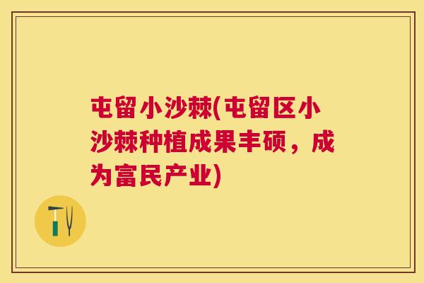 屯留小沙棘(屯留区小沙棘种植成果丰硕，成为富民产业)