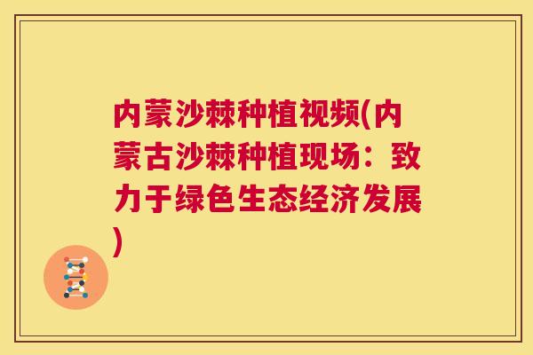 内蒙沙棘种植视频(内蒙古沙棘种植现场：致力于绿色生态经济发展)