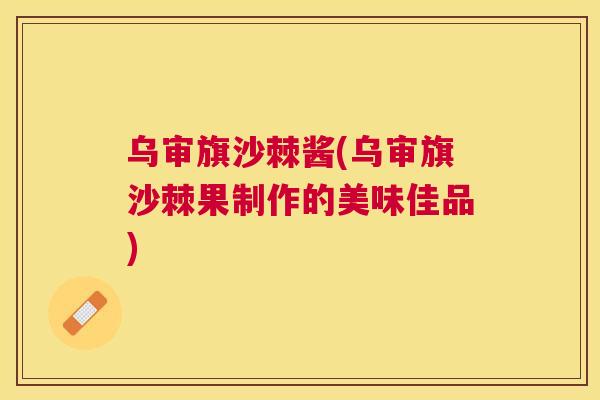乌审旗沙棘酱(乌审旗沙棘果制作的美味佳品)
