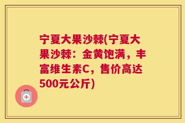 宁夏大果沙棘(宁夏大果沙棘:金黄饱满,丰富维生素C,售价高达500元公斤)