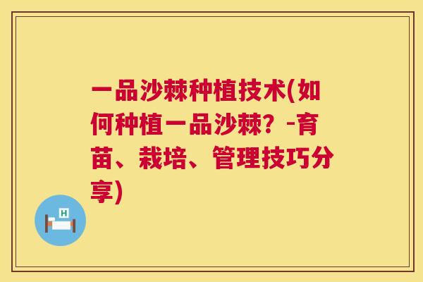 一品沙棘种植技术(如何种植一品沙棘？-育苗、栽培、管理技巧分享)