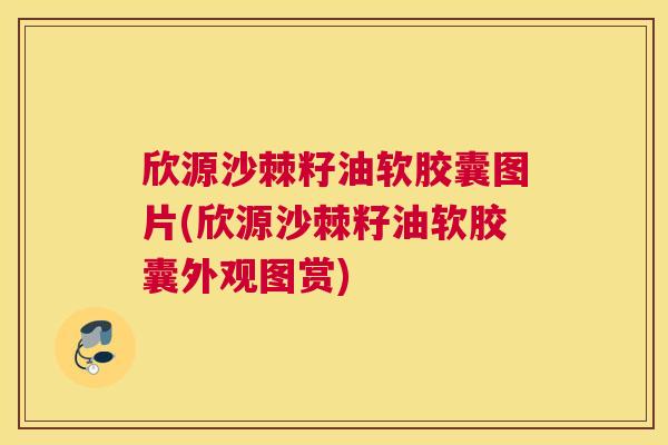 欣源沙棘籽油软胶囊图片(欣源沙棘籽油软胶囊外观图赏)
