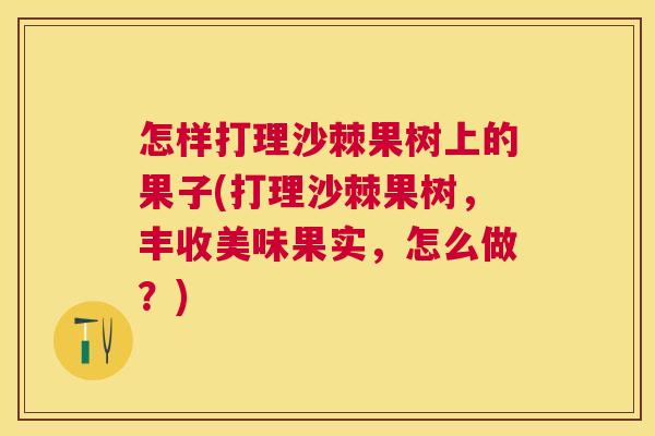 怎样打理沙棘果树上的果子(打理沙棘果树，丰收美味果实，怎么做？)