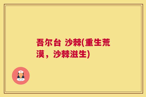 吾尔台 沙棘(重生荒漠，沙棘滋生)