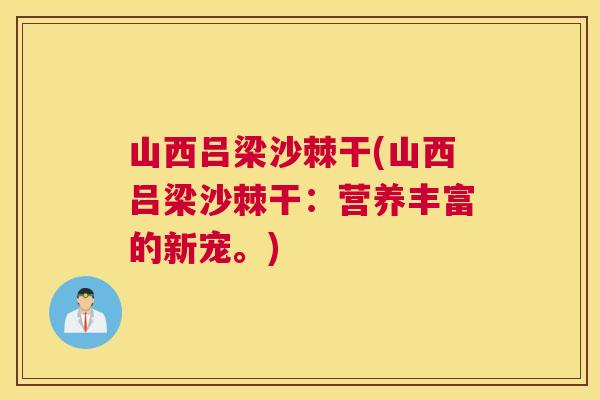 山西吕梁沙棘干(山西吕梁沙棘干：营养丰富的新宠。)