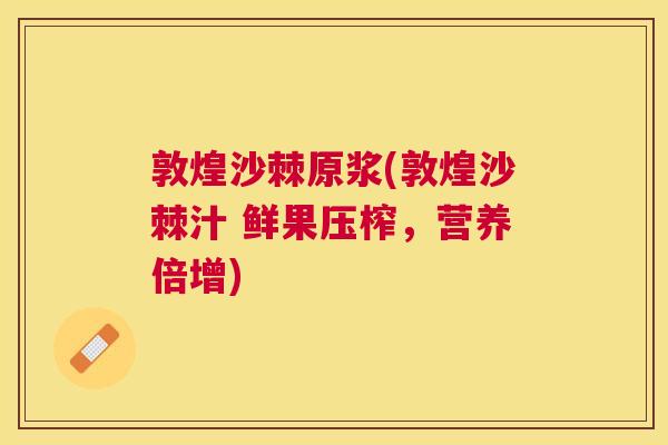 敦煌沙棘原浆(敦煌沙棘汁 鲜果压榨,营养倍增) 敦煌沙棘原浆(敦煌沙棘汁 鲜果压榨,营养倍增)