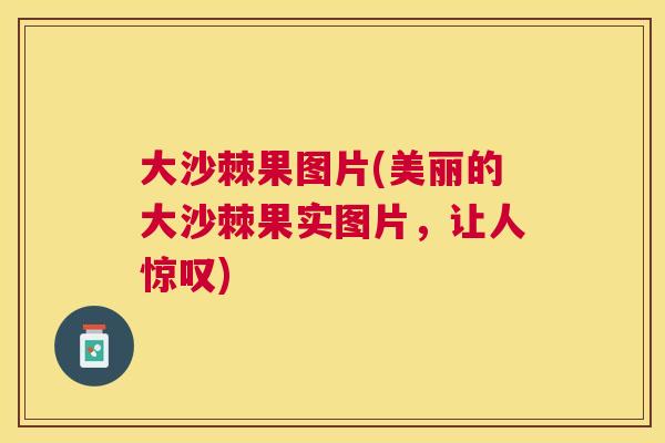 大沙棘果图片(美丽的大沙棘果实图片，让人惊叹)