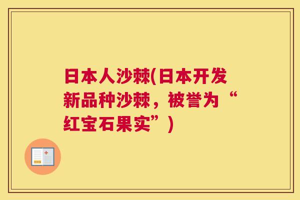 日本人沙棘(日本开发新品种沙棘，被誉为“红宝石果实”)
