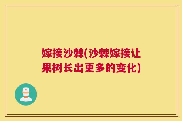 嫁接沙棘(沙棘嫁接让果树长出更多的变化)