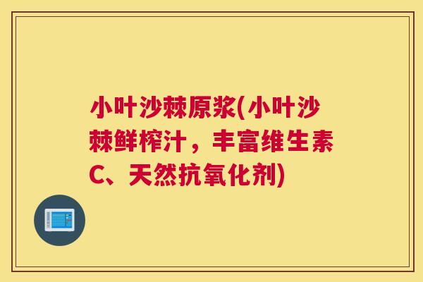 小叶沙棘原浆(小叶沙棘鲜榨汁，丰富维生素C、天然抗氧化剂)