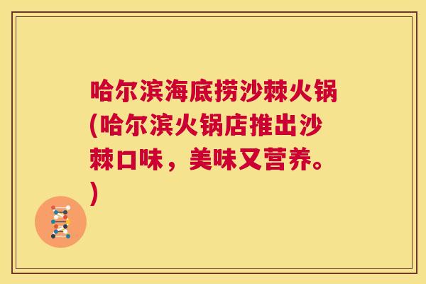 哈尔滨海底捞沙棘火锅(哈尔滨火锅店推出沙棘口味，美味又营养。)