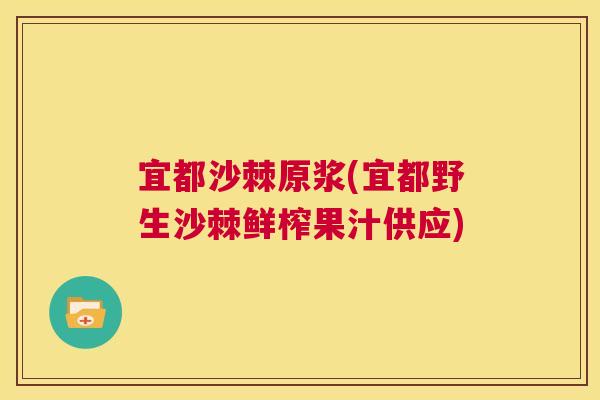 宜都沙棘原浆(宜都野生沙棘鲜榨果汁供应)