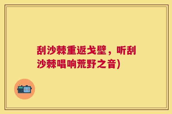 刮沙棘重返戈壁,听刮沙棘唱响荒野之音) 刮沙棘重返戈壁,听刮沙棘唱响荒野之音)