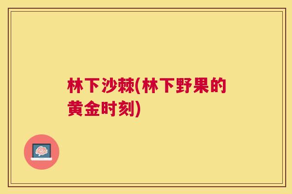 林下沙棘(林下野果的黄金时刻) 林下沙棘(林下野果的黄金时刻)