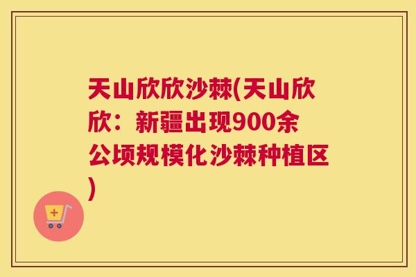 天山欣欣沙棘(天山欣欣：新疆出现900余公顷规模化沙棘种植区)