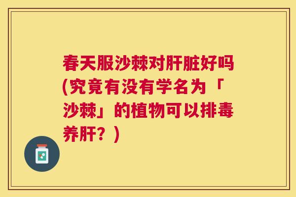 春天服沙棘对好吗(究竟有没有学名为「沙棘」的植物可以养?) 春天服沙棘对好吗(究竟有没有学名为「沙棘」的植物可以养?)