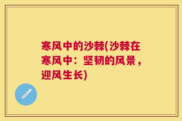 寒风中的沙棘(沙棘在寒风中：坚韧的风景，迎风生长)