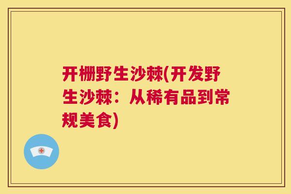 开栅野生沙棘(开发野生沙棘:从稀有品到常规美食) 开栅野生沙棘(开发野生沙棘:从稀有品到常规美食)